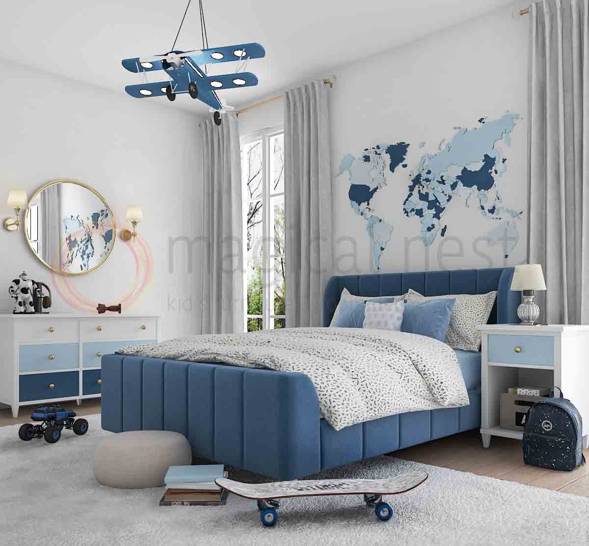 Fancy Modern Teen Rooms Blue Girls Bedroom Decor Taryn Whiteaker