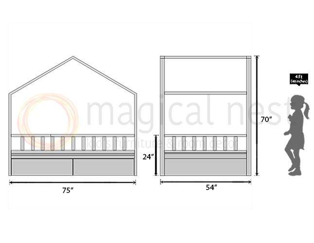 Apache Teepee Bed,,Magical Nest,Magical Nest