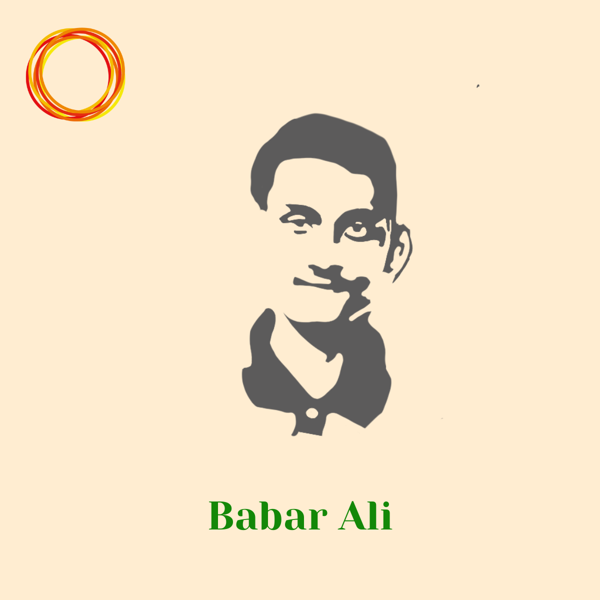 Portrait of teacher Babar Ali