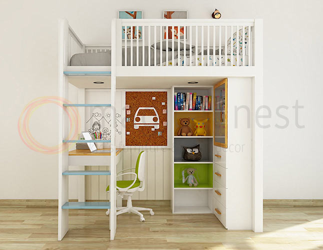 All in one bunk bed with sale desk